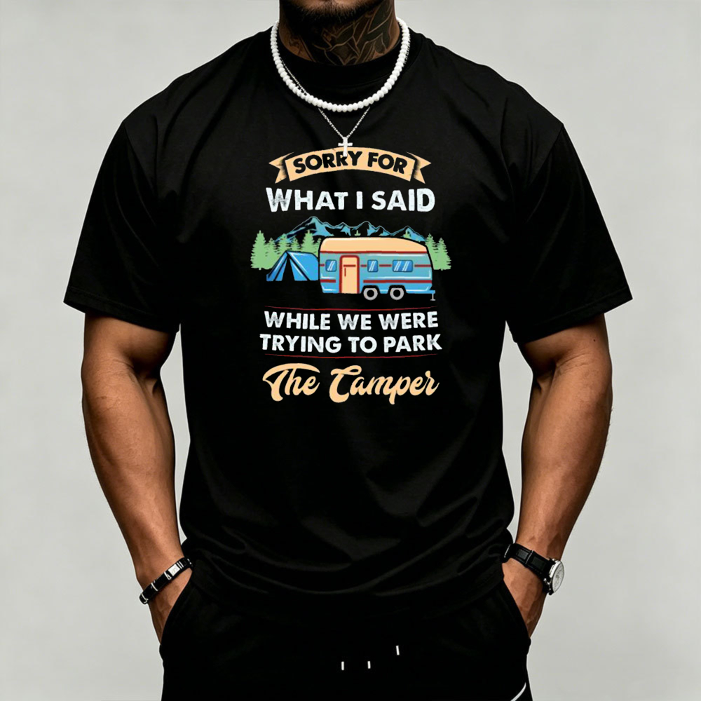 Outdoor Adventure Quotes - Camper Trailer Camping Graphic Men's T-Shirt