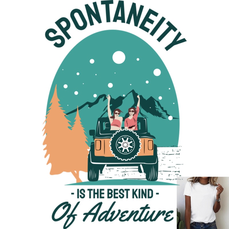 Outdoor Adventure Girl - Outdoor Adventure Theme Heat Transfer White