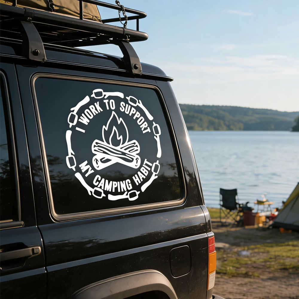 Funny Camping Quote Car Sticke - Outdoor Adventure Quotes 评论和价格
