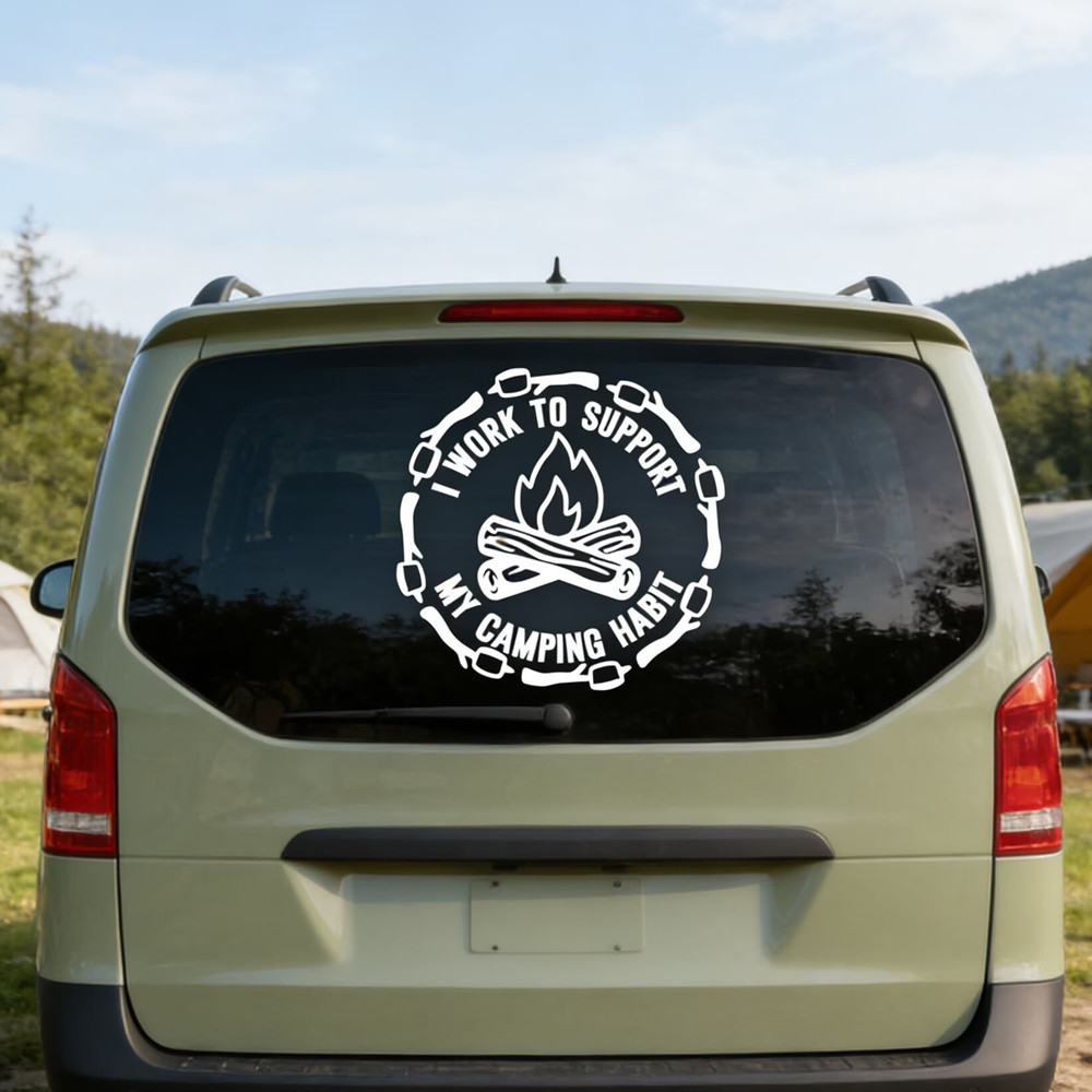 Funny Camping Quote Car Sticke - Outdoor Adventure Quotes 评论和价格