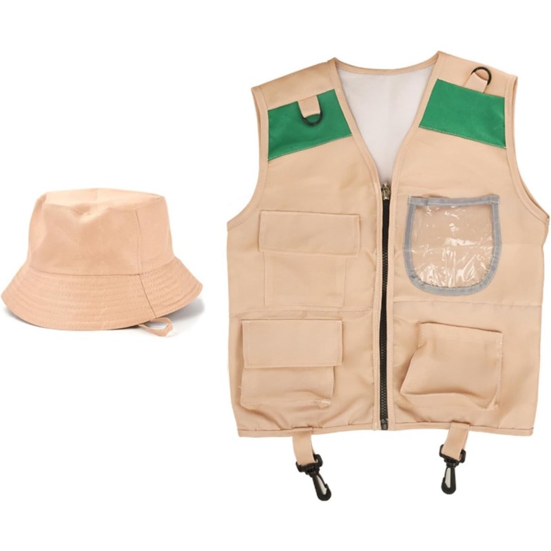 Safari Costume with Cargo Vest - Outdoor Adventure Hat 评论和价格