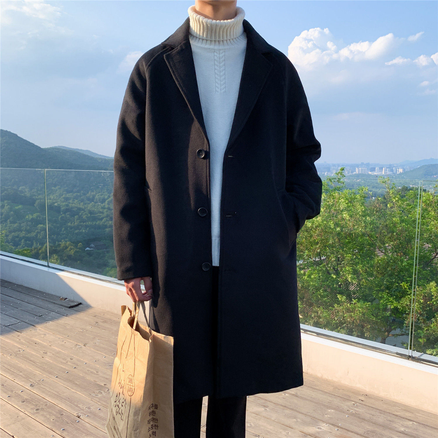 Wool Blend Coat Grey Mans Clim - Outdoor Adventure Recreation 评论和价格