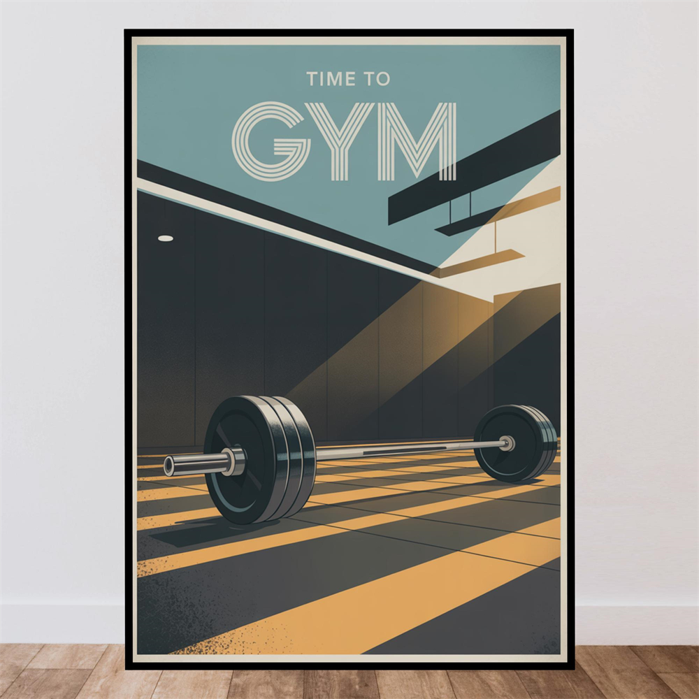 Time To Gym Poster Outdoor Wal - Outdoor Adventure Quotes 评论和价格