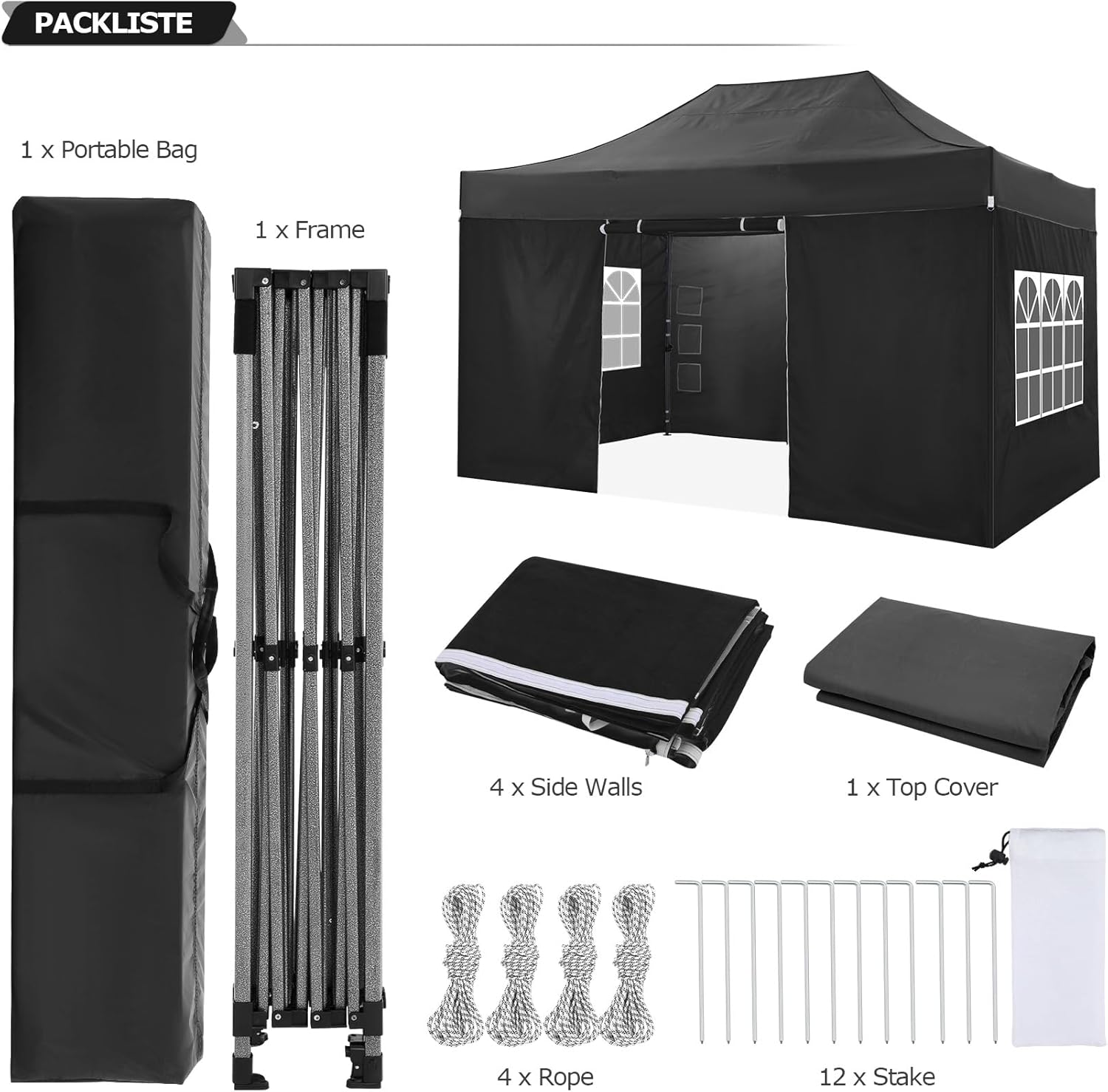 10x15FT Pop Up Canopy Tent wit - Outdoor Adventure Tent 评论和价格