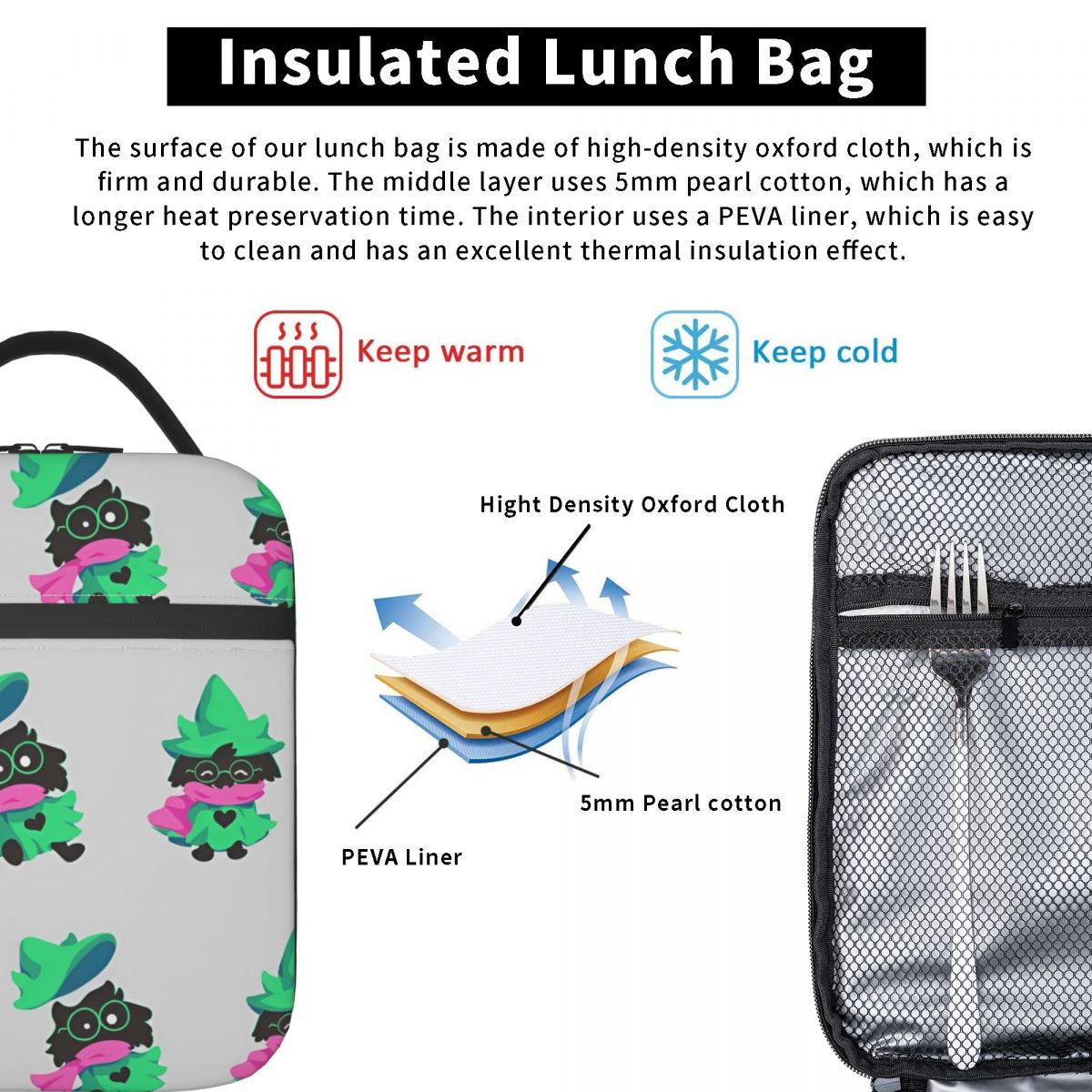 Deltarune Insulated Lunch Bags - Outdoor Adventure Girl 评论和价格
