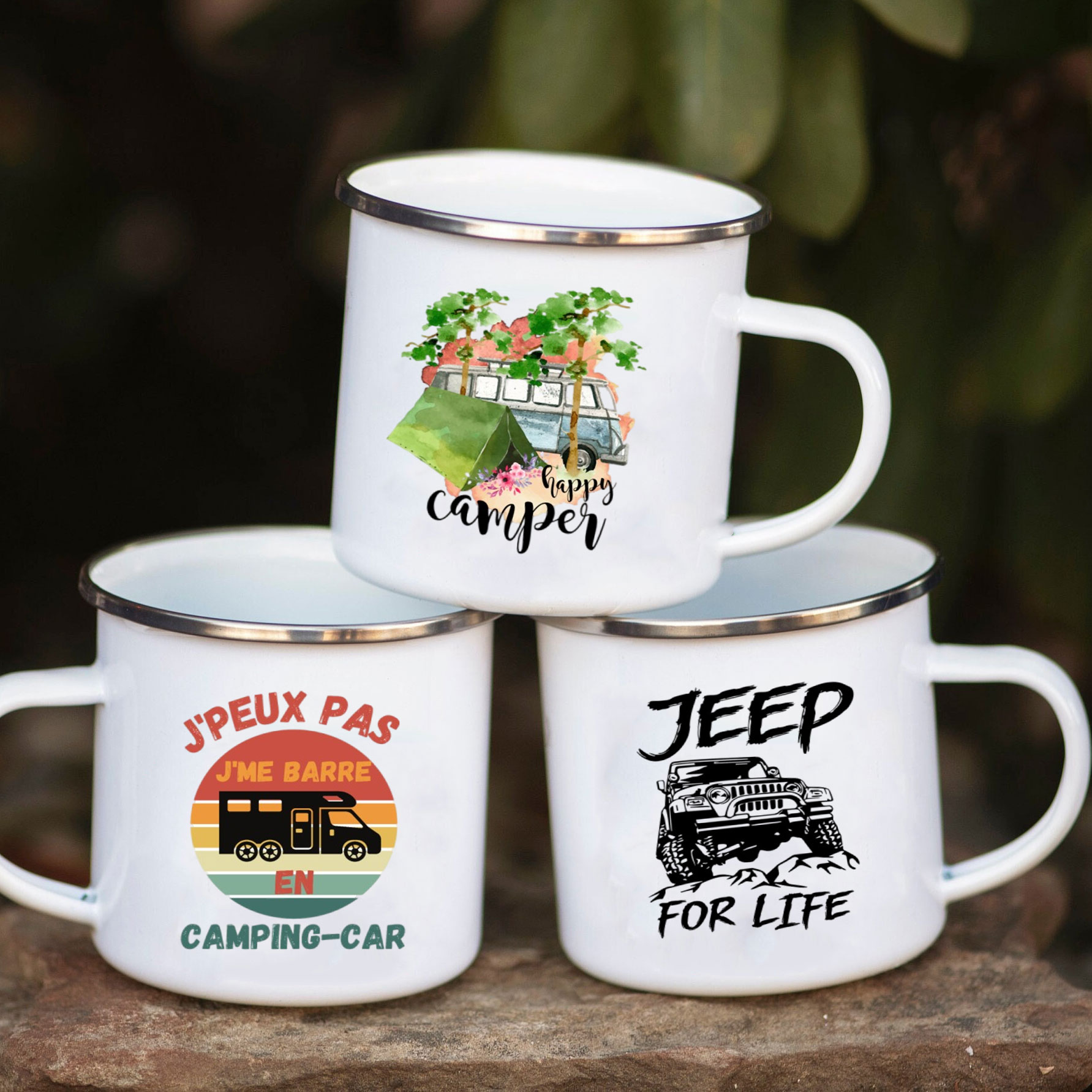 Camping Car Enamel Mug Adventu - Outdoor Adventure Gifts 评论和价格