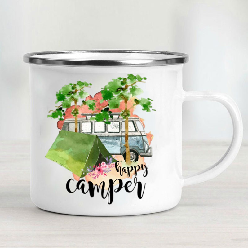 Camping Car Enamel Mug Adventu - Outdoor Adventure Gifts 评论和价格