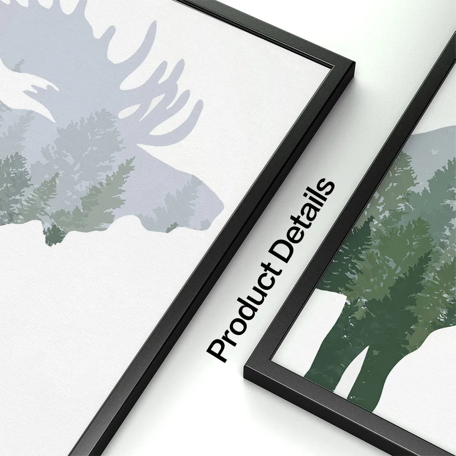 Green Woodland Deer Bear Moose - Outdoor Adventure Quotes 评论和价格