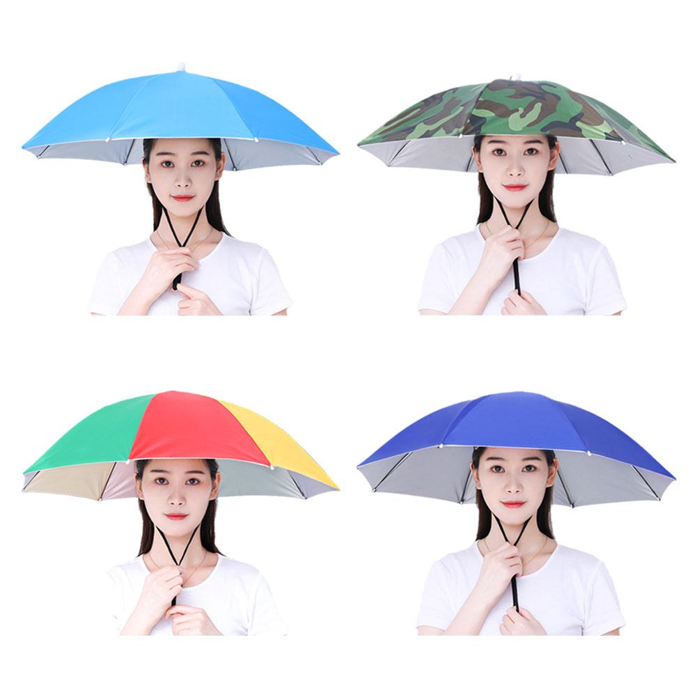 Rain Umbrella Hat Head-mounted - Outdoor Adventure Hat 评论和价格